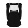 Eustoma DRESS BLACK/WHITE