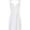 Protea dress made of white eco-leather