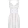 Protea dress made of white eco-leather