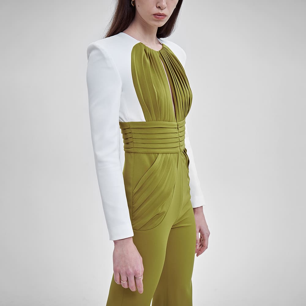 Camomile JUMPSUIT MILK/GREEN