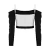 Eustoma BLOUSE BLACK/WHITE