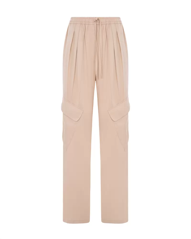 Pants CAMPANULA beige tencel
