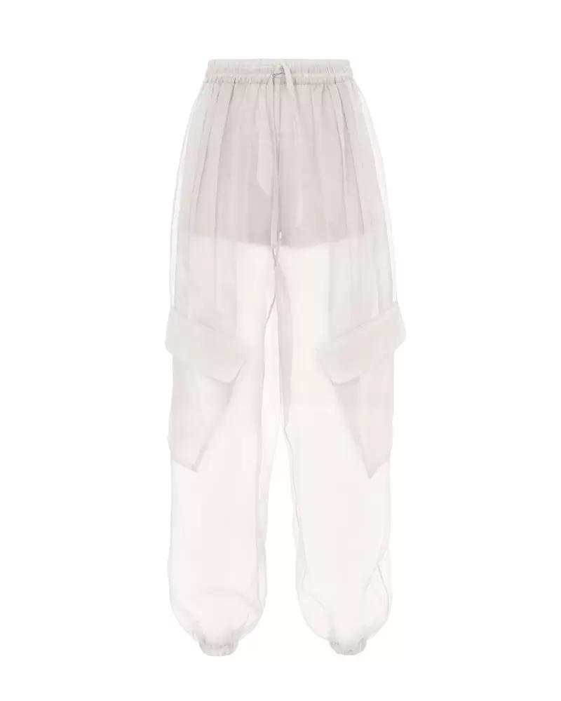 Pants CAMPANULA organza milk color