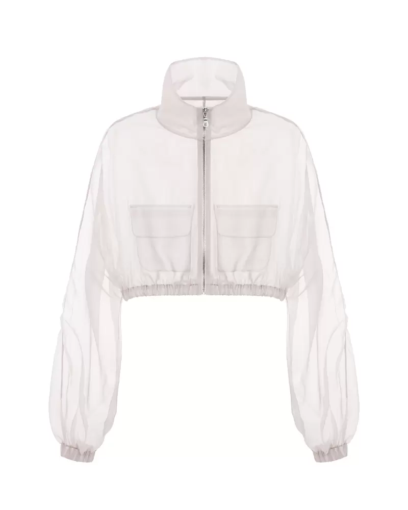 Jacket CAMPANULA organza milky